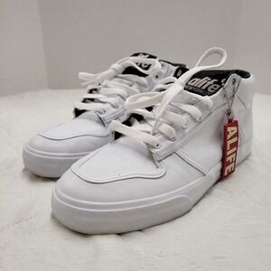 Alife New York‎ City mid high white leather sneaker women's 8.5